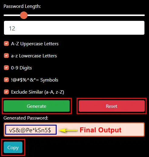 Generate Secure Password